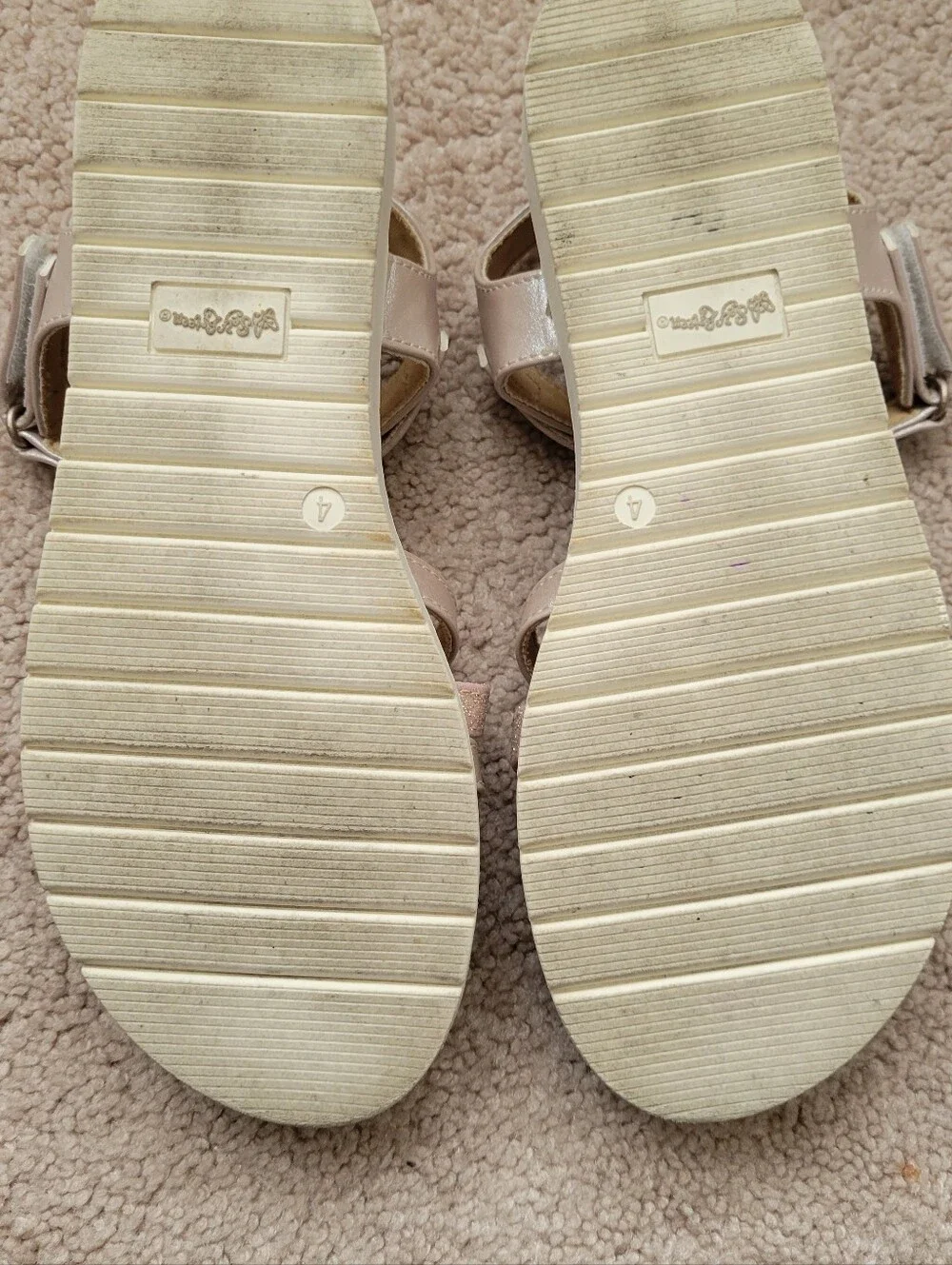 Girls Metallic Pink Strappy Comfort Sandals